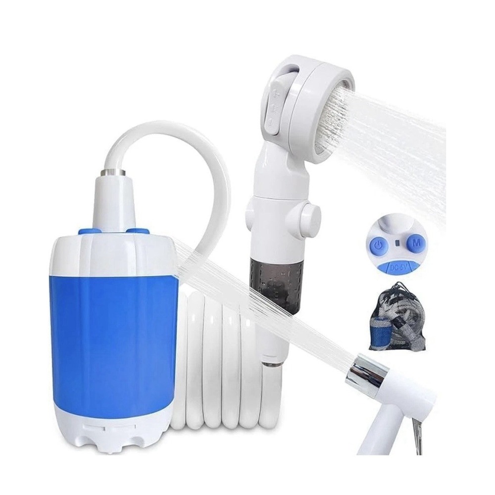 Ann Katy Portable Camping Shower Set Outdoor Camp Electric Pump Rechargeable NEW